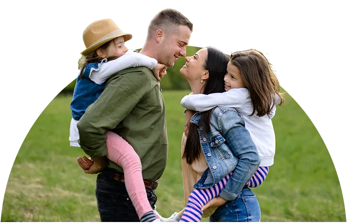 Family enjoying quality time outdoors